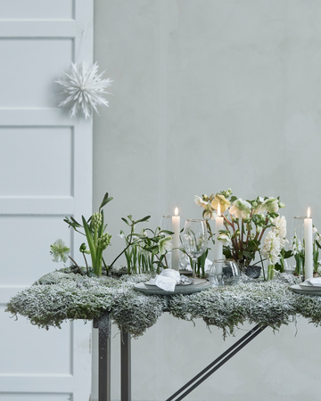 Julbelysning och servetter från Lene Bjerre - elegant juldekoration för ditt hem.