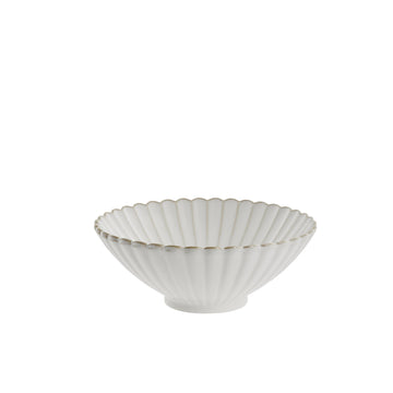 Camille skål H8 Ø20 cm. benvit