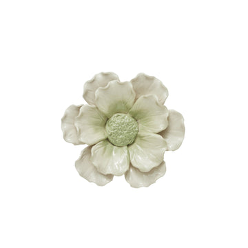 Floria väggdekoration Ø13 cm. benvit porselen
