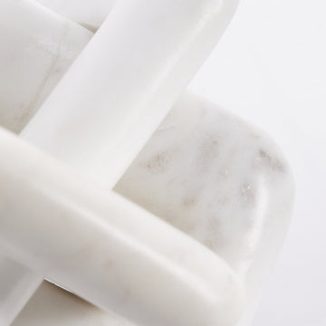 Ellia dekoration H15 cm. vit marmor