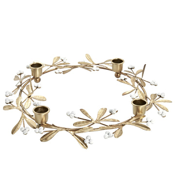 Missia adventsljusstake Ø33 cm. ljust guld