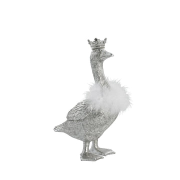 Segilla julgås 26,5 cm. antikt silver