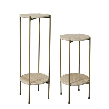 Traville piedestal H80 Ø27,5 cm. vit