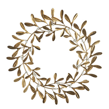 Missia krans H40,5 Ø40,5 cm. ljust guld