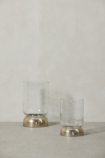 Sandia ljushållare H28,7 Ø16,5 cm. ljust guld