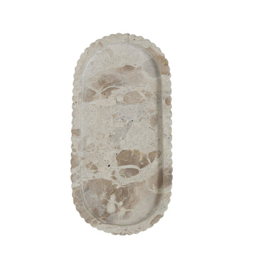 Eliana bricka Ø12,5 cm. sand marmor