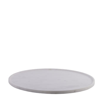 Ellia bricka Ø40 cm. vit marmor