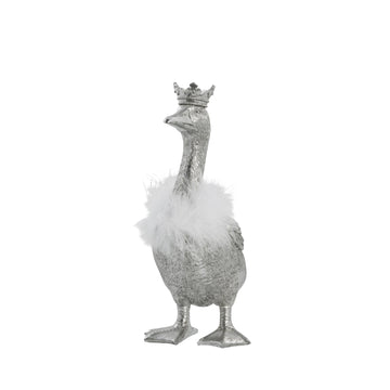 Segilla julgås 26,5 cm. antikt silver