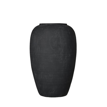 Catia vas H55 cm. antikk svart keramik