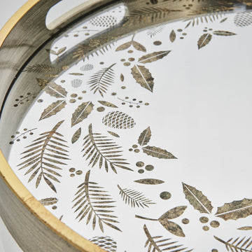 Saria bricka Ø45 cm. antikt guld