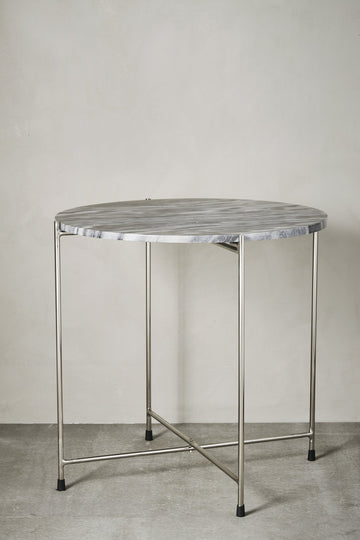 Marmilla sidebord H50 Ø50 cm. mørkegrå