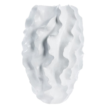 Sannia vas H48 cm. vit keramik