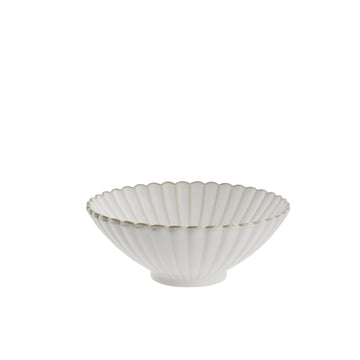 Camille skål H8 Ø20 cm. benvit