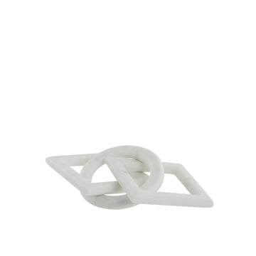 Ellia dekoration H1,5 cm. vit marmor