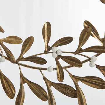 Missia krans H40,5 Ø40,5 cm. ljust guld