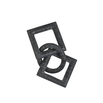 Ellia dekoration H1,5 cm. svart marmor