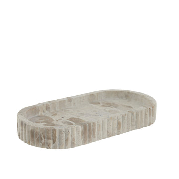 Eliana bricka Ø12,5 cm. sand marmor