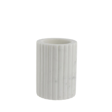 Eliana tandmugg H10,5 cm. vit marmor