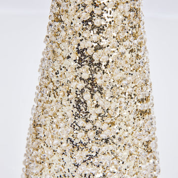 Cristelle dekorativa träd 40 cm. ljust guld