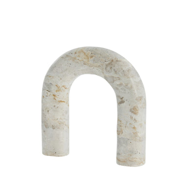 Ellia 2x bogstøtter H25,5 cm. sand marmor