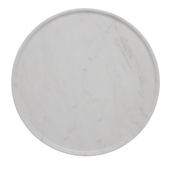 Ellia bricka Ø40 cm. vit marmor