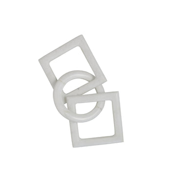 Ellia dekoration H1,5 cm. vit marmor