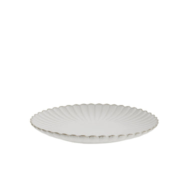 Camille middagstallrik H3 Ø27 cm. benvit