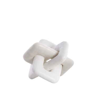 Ellia dekoration H15 cm. vit marmor