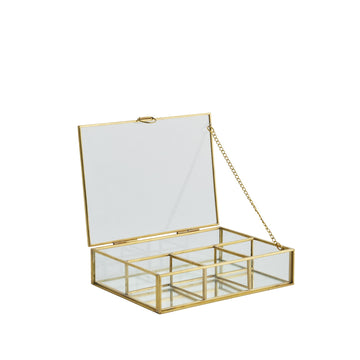 Laura förvaringsask L17,5XH4,5XB13 cm. guld