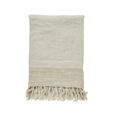 Ana pläd L170XB130 cm. sand 100% lin