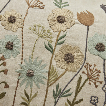 Ruth broderade putetrekk 40x60 cm. sand