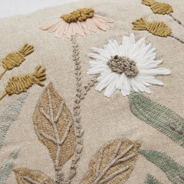 Inielle broderade putetrekk 40x60 cm. sand