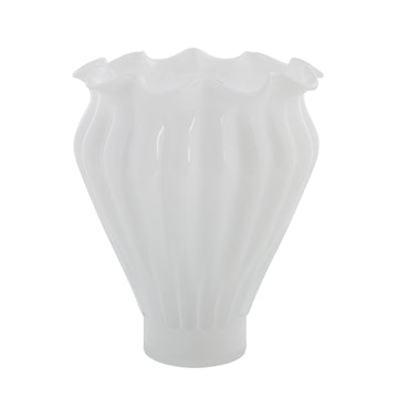 Verinne vas H28,5 cm. vit glas