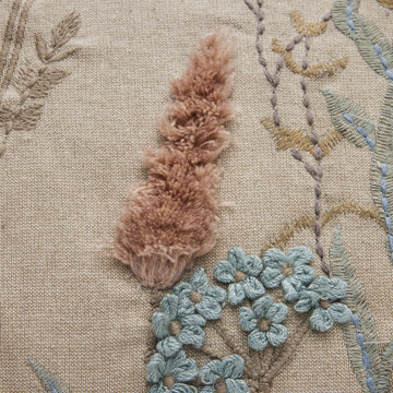 Ingrid broderade putetrekk 50x50 cm. sand