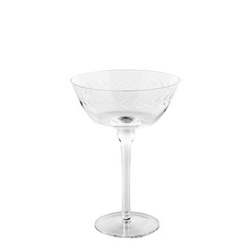 Dauphine champagneskål 33 cl. transparent