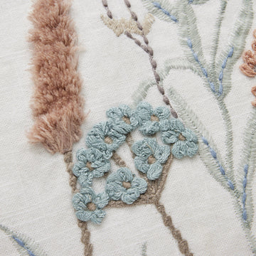 Ingrid broderade putetrekk 50x50 cm. benvit