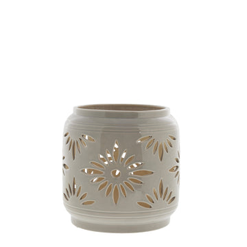 Hilde lykta H25 cm. sand