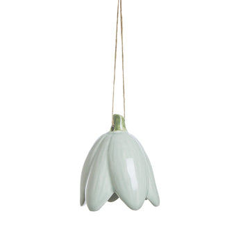 Dehlia påskdekoration H6,4 cm. dammigt grönt keramik