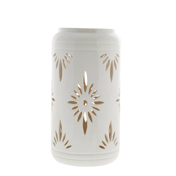 Hilde lykta H39 cm. vit