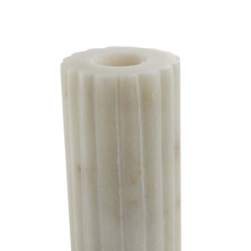 Eliana ljushållare H12,5 cm. vit marmor
