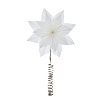 Palisia juletrestjerne H25 cm. benvit