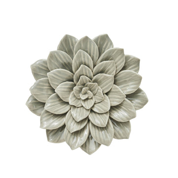 Floria väggdekoration Ø17 cm. sand porselen