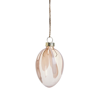 Feven påskdekoration H7 cm. ljusrosa glas