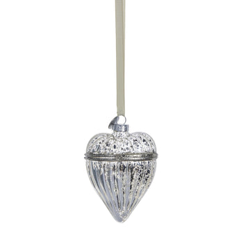 Perline ornament H9 cm. antikt silver
