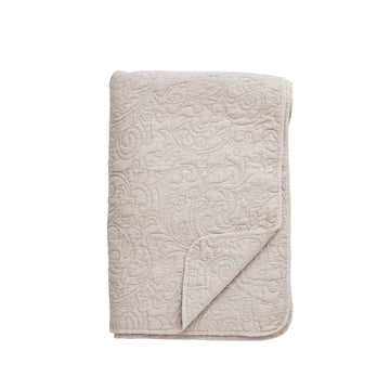 Isabelle sengeteppe 260x240 cm. sand