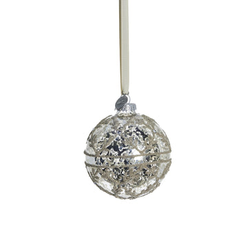 Perline dekoration H8 cm. antikt silver