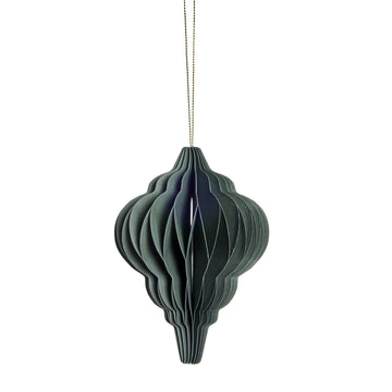 Poelle ornament H12 cm. grön