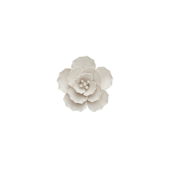 Floria väggdekoration Ø10,4 cm. vit porselen