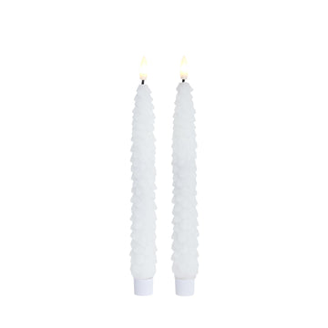 Livia LED-stearinljus H25 cm. vit