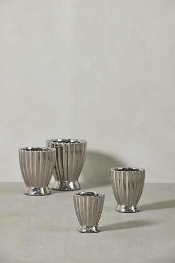 Shenella kruka H12 Ø10 cm. silver